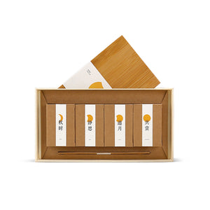 Bamboo Lid Paperboard Box (18 Pieces)