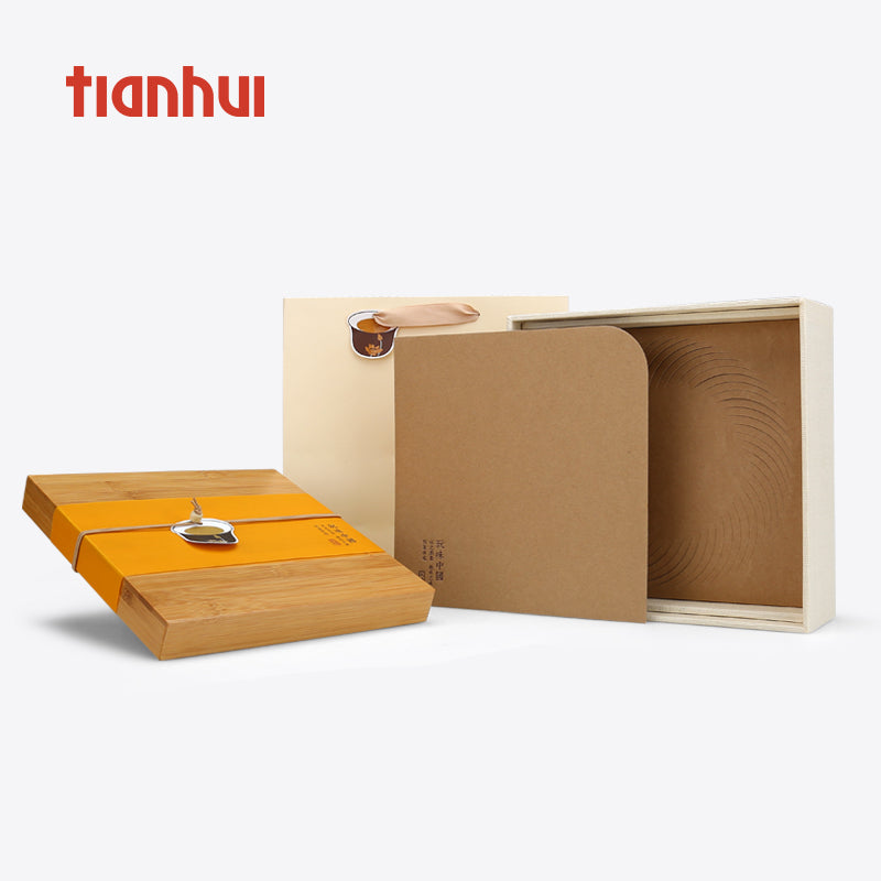 Bamboo Lid Cardboard Box (10 Pieces)