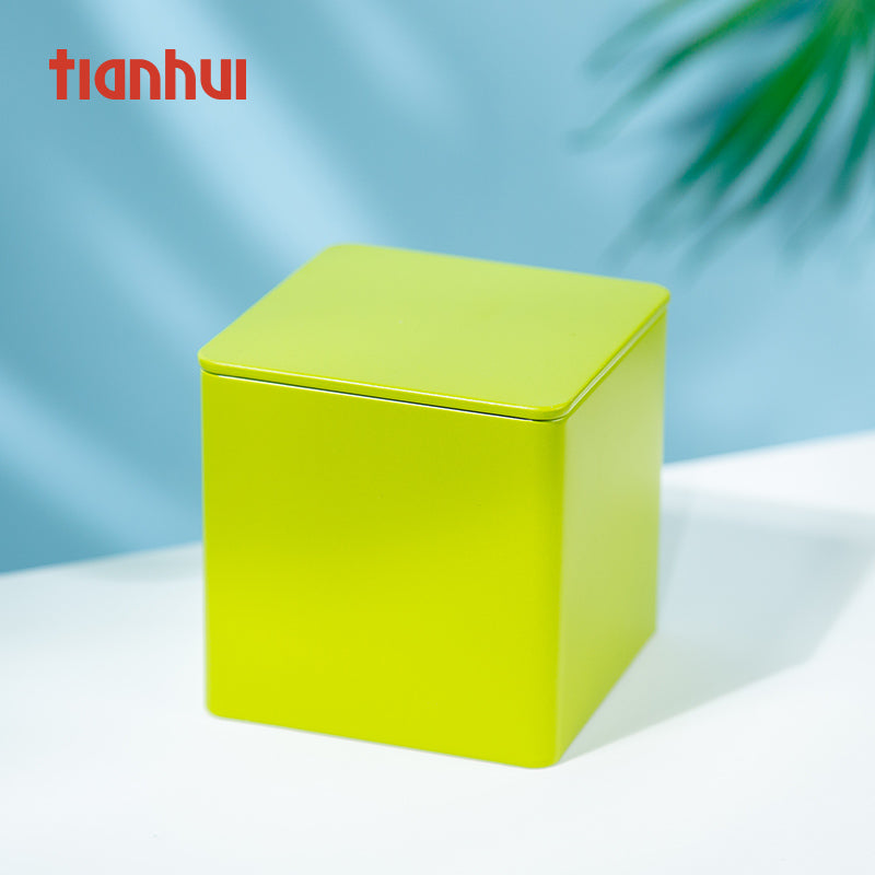 Colorful Square Tin Can Empty Cube Steel Box Storage-Tianhui